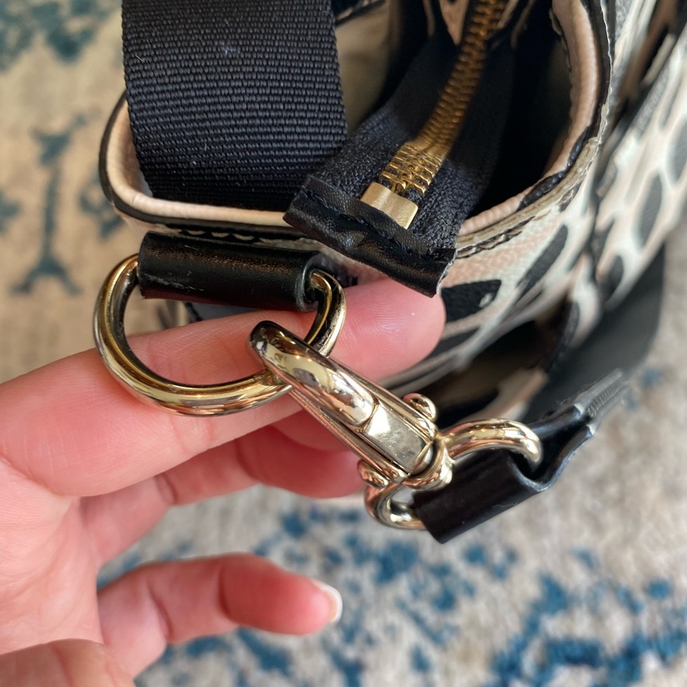 kate spade ♠️ new york Kaylie Diaper Bag Pink Black White - Picture 11 of 15